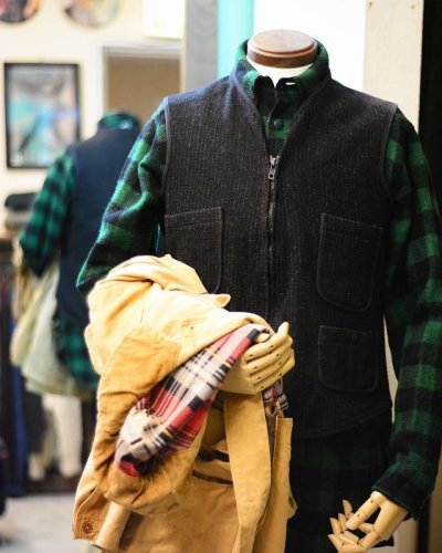 画像1: 1990s Woolrich ハンティングウールベスト　 表記40 