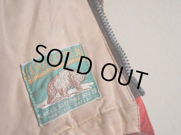 画像17: 1940s-50s ALASKA SLEEPING BAG 襟ボアダウンジャケット　 表記M  (17)