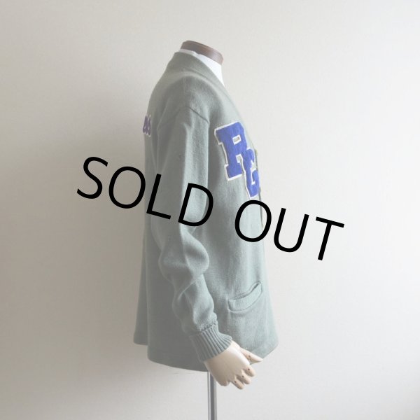 画像2: 〜1960s レタードカーディガン　 実寸M  (2)