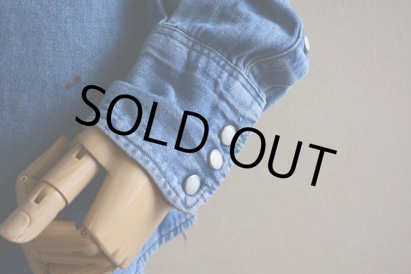 画像8: 1960s-70s Wrangler 27MWデニムウエスタンシャツ  表記15  (8)