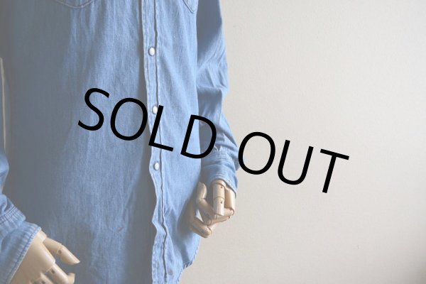 画像17: 1960s-70s Wrangler 27MWデニムウエスタンシャツ  表記15  (17)