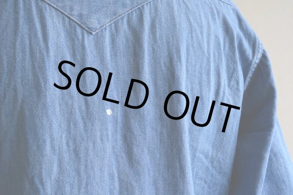 画像14: 1960s-70s Wrangler 27MWデニムウエスタンシャツ  表記15  (14)