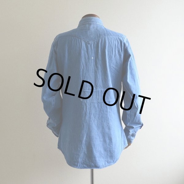 画像3: 1960s-70s Wrangler 27MWデニムウエスタンシャツ  表記15  (3)