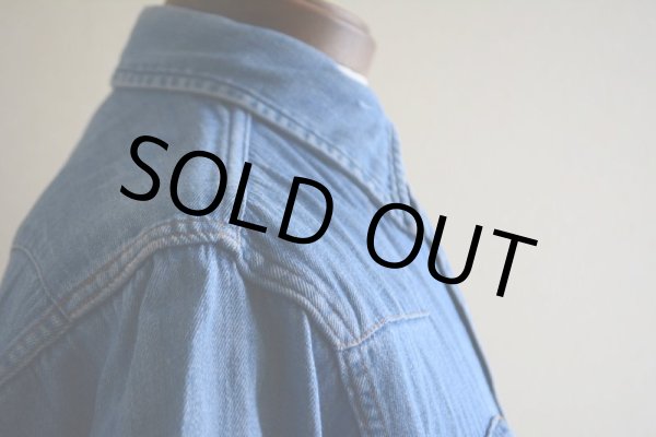 画像13: 1960s-70s Wrangler 27MWデニムウエスタンシャツ  表記15  (13)