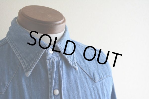 画像5: 1960s-70s Wrangler 27MWデニムウエスタンシャツ  表記15  (5)