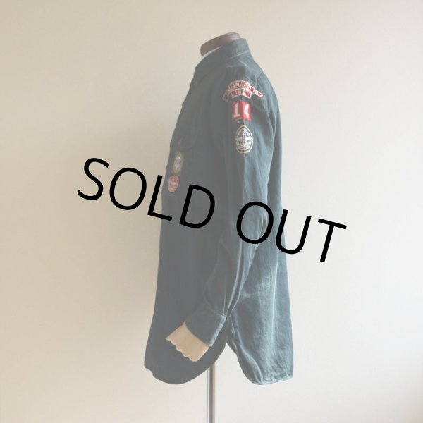 画像4: 1950s BOY SCOUTS EXPLORERSマチ付きシャツ　 実寸ML  (4)