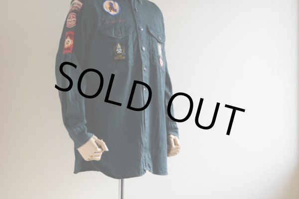 画像9: 1950s BOY SCOUTS EXPLORERSマチ付きシャツ　 実寸ML  (9)