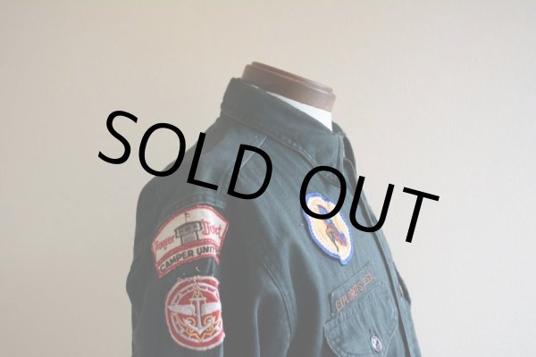 画像7: 1950s BOY SCOUTS EXPLORERSマチ付きシャツ　 実寸ML  (7)