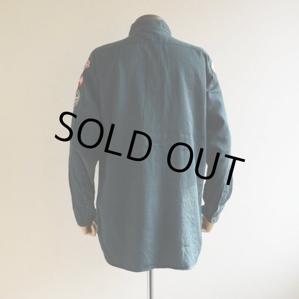 画像3: 1950s BOY SCOUTS EXPLORERSマチ付きシャツ　 実寸ML  (3)