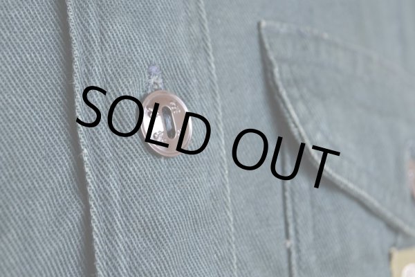 画像8: 1950s BOY SCOUTS EXPLORERSマチ付きシャツ　 実寸ML  (8)