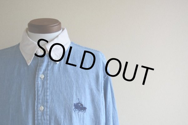 画像6: RalphLauren シャンブレークレリックシャツ  表記XL  (6)