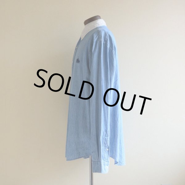 画像4: RalphLauren シャンブレークレリックシャツ  表記XL  (4)