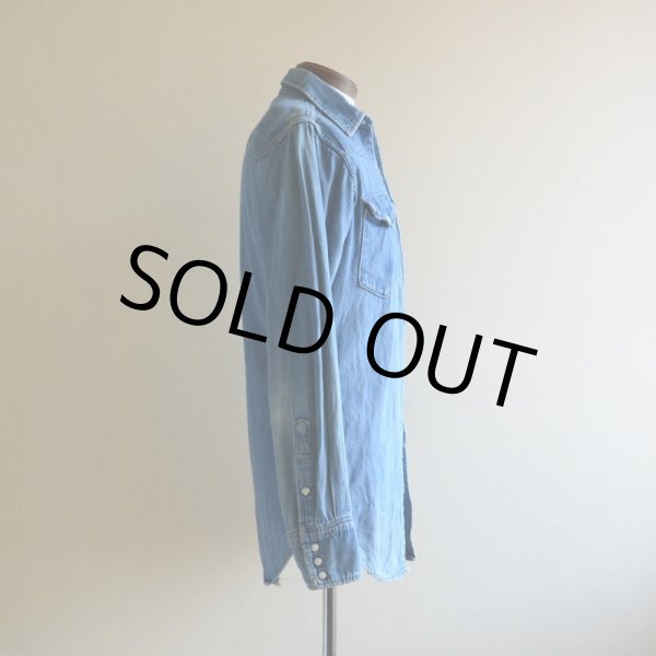 画像2: 1970s MAVERICK デニムウエスタンシャツ　 実寸S  (2)