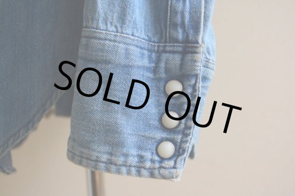 画像9: 1970s MAVERICK デニムウエスタンシャツ　 実寸S  (9)