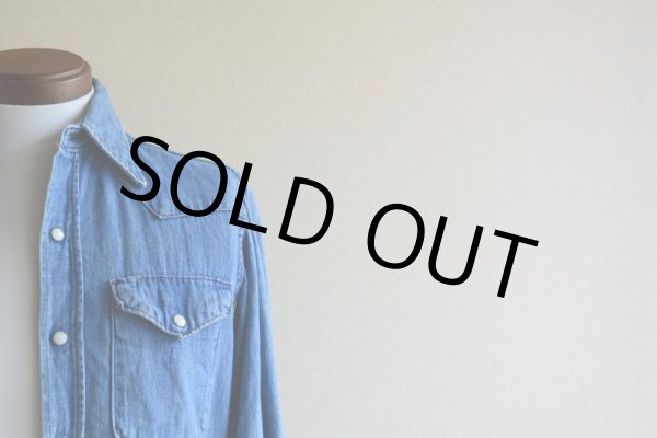 画像5: 1970s MAVERICK デニムウエスタンシャツ　 実寸S  (5)