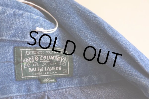 画像5: 1990s POLO COUNTRY デニムシャツ  MADE IN USA  表記S  (5)