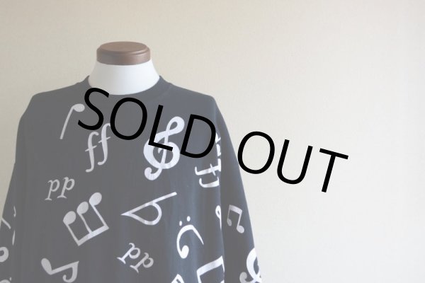 画像5: 1990s 音符柄スウェット　 表記XL  (5)