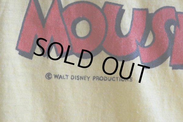 画像9: 1970s-80s  MICKEY MOUSE 両面プリントTシャツ　 表記L  (9)