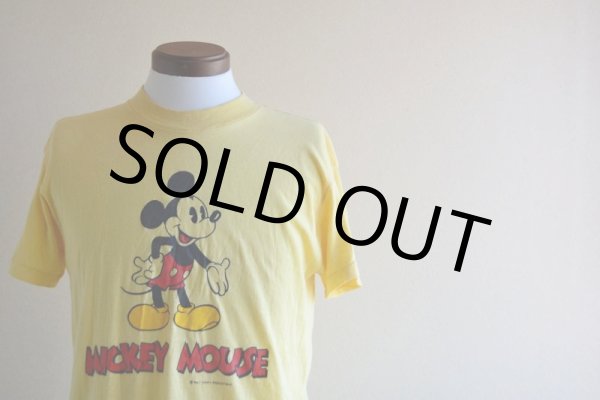 画像7: 1970s-80s  MICKEY MOUSE 両面プリントTシャツ　 表記L  (7)