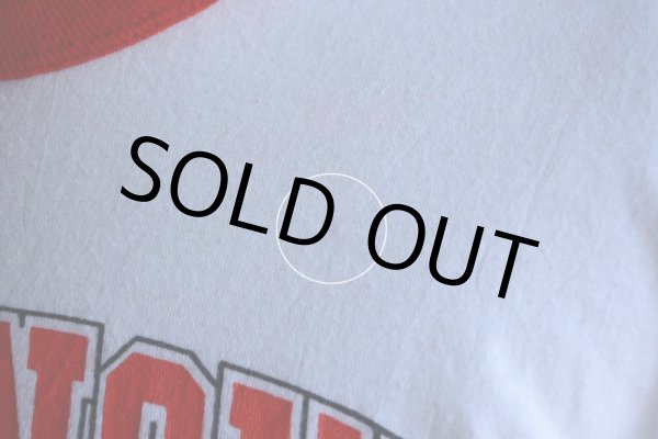 画像15: 1980s WISCONSIN Bucky Badger リンガーTシャツ　 両面プリント　 表記XL  (15)