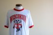 画像5: 1980s WISCONSIN Bucky Badger リンガーTシャツ　 両面プリント　 表記XL  (5)