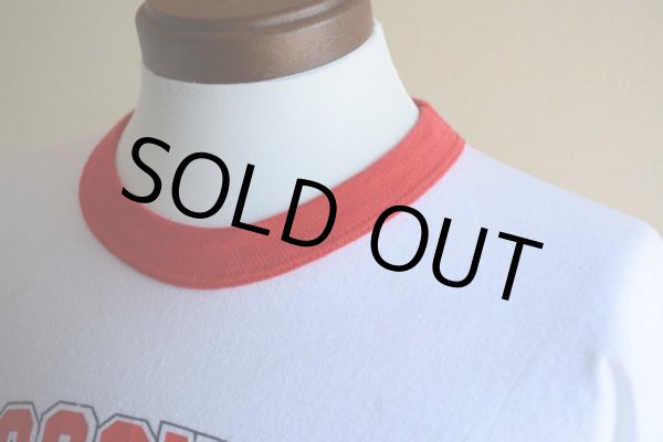 画像6: 1980s WISCONSIN Bucky Badger リンガーTシャツ　 両面プリント　 表記XL  (6)