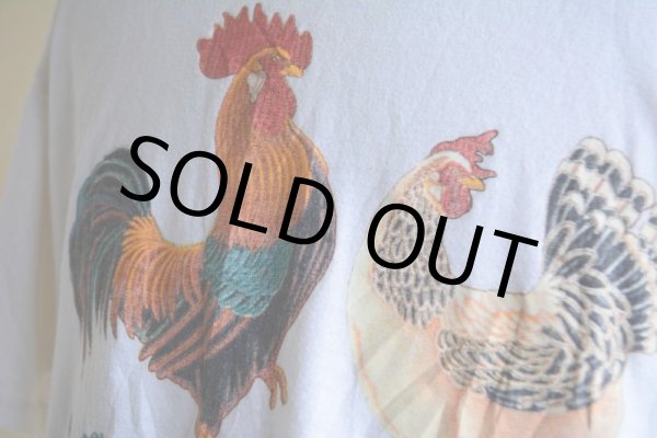 画像8: 1990s 庭には2羽ニワトリがいるTシャツ  表記L  (8)