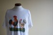 画像5: 1990s 庭には2羽ニワトリがいるTシャツ　 表記L  (5)