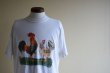 画像5: 1990s 庭には2羽ニワトリがいるTシャツ　 表記L  (5)