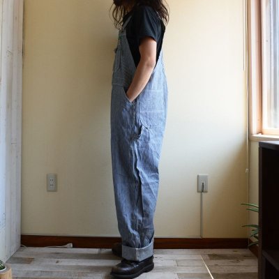 画像2: 1970s LIBERTY OVERALLS ヒッコリーオーバーオール　 DEAD STOCK　 表記w44 