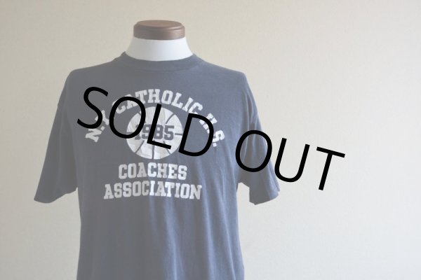 画像5: 1980s N.Y.CATHOLIC H.S. カレッジTシャツ　 両面プリント　 表記XL  (5)