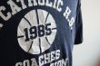 画像9: 1980s N.Y.CATHOLIC H.S. カレッジTシャツ　 両面プリント　 表記XL  (9)