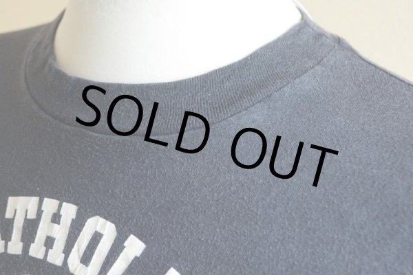 画像6: 1980s N.Y.CATHOLIC H.S. カレッジTシャツ　 両面プリント　 表記XL  (6)