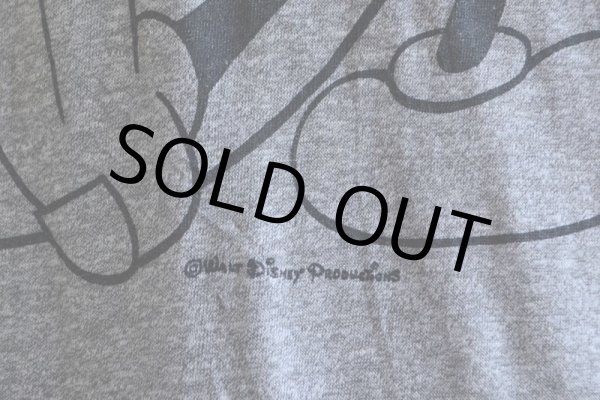 画像8: 1980s  MICKEY MOUSE リンガーTシャツ  杢灰×黒  表記L  (8)