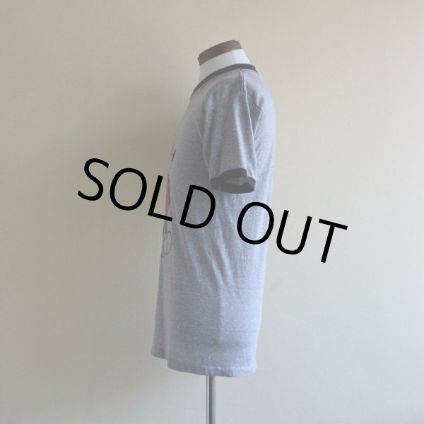 画像4: 1980s  MICKEY MOUSE リンガーTシャツ  杢灰×黒  表記L  (4)