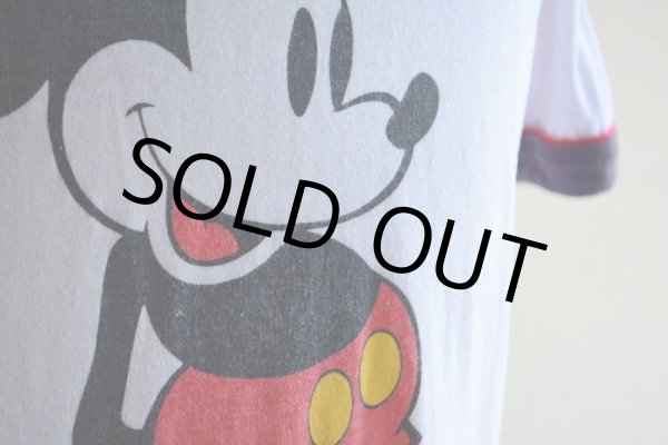 画像8: 1980s  MICKEY MOUSE リンガーTシャツ  表記M  (8)