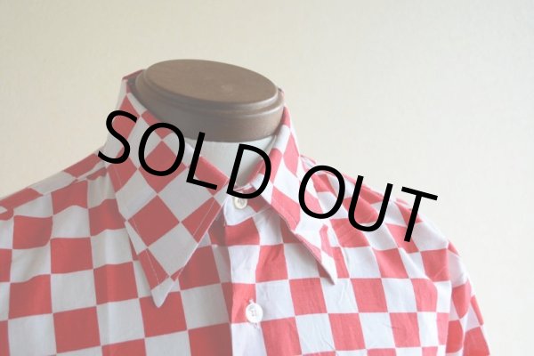 画像6: 1970s チェッカーフラッグシャツ  表記M  (6)