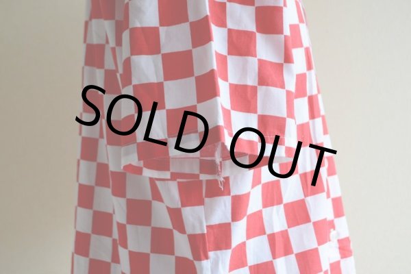 画像9: 1970s チェッカーフラッグシャツ  表記M  (9)