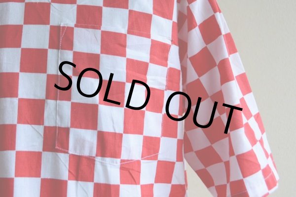 画像7: 1970s チェッカーフラッグシャツ  表記M  (7)