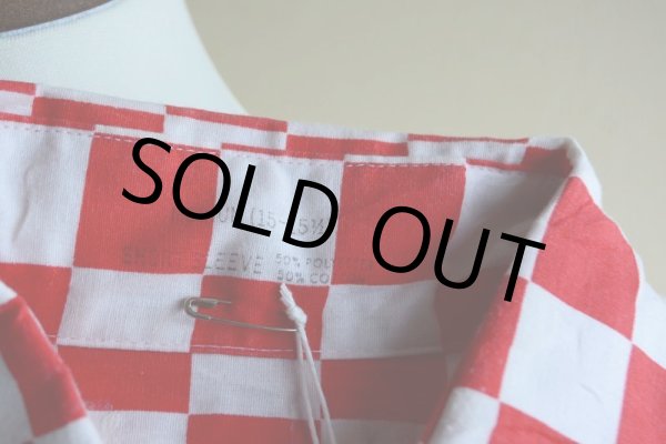 画像11: 1970s チェッカーフラッグシャツ  表記M  (11)