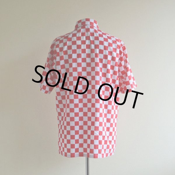 画像3: 1970s チェッカーフラッグシャツ  表記M  (3)
