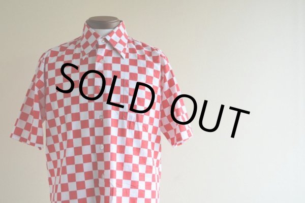 画像5: 1970s チェッカーフラッグシャツ  表記M  (5)