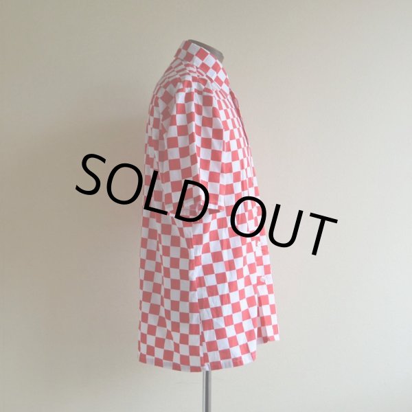 画像2: 1970s チェッカーフラッグシャツ  表記M  (2)