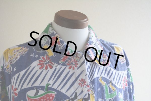 画像5: 1990s DKNY ダンシングカウボーイ柄リネンシャツ　 表記P  (5)