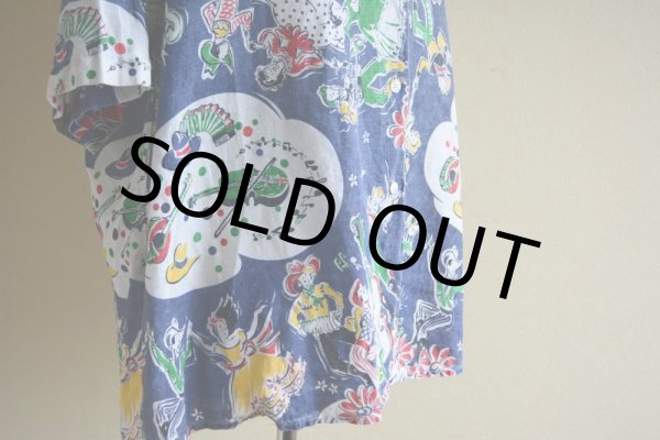 画像11: 1990s DKNY ダンシングカウボーイ柄リネンシャツ　 表記P  (11)