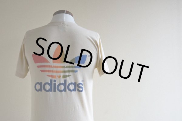 画像8: 1980s adidas レインボートレフォイルTシャツ　 バックプリント　 表記M  (8)