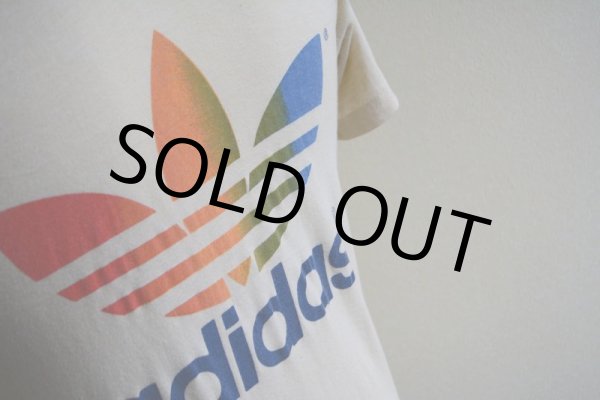 画像10: 1980s adidas レインボートレフォイルTシャツ　 バックプリント　 表記M  (10)