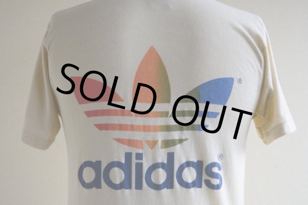 画像9: 1980s adidas レインボートレフォイルTシャツ　 バックプリント　 表記M  (9)