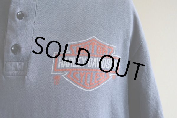 画像8: 1980s Harley-Davidson ヘンリーネックTシャツ  表記L  (8)