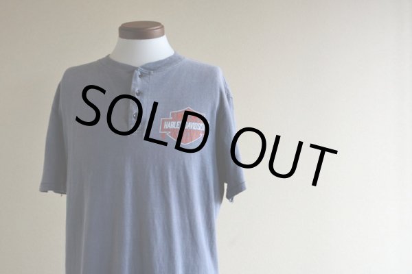 画像7: 1980s Harley-Davidson ヘンリーネックTシャツ  表記L  (7)